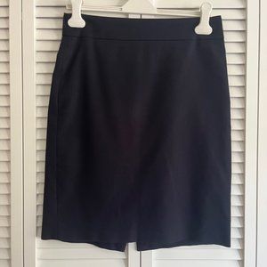 J Crew Navy Blue Pencil Skirt, Size 6 #21325
